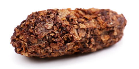 Homemade sweet chocolate isolated on white background