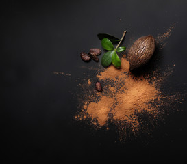 Cacao beans and powder isolated