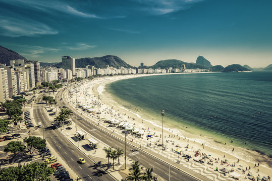 Copacabana Beach and Sugar Loaf Mountain in Rio de Janeiro