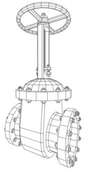 Vector industrial equipment oil and gas valve. EPS 10. Tracing