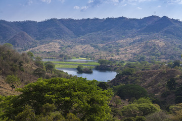 Lempa river reservoir in El Salvador