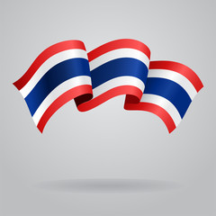 Thai waving Flag. Vector illustration