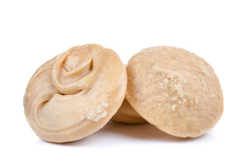 coconut sugar over white background