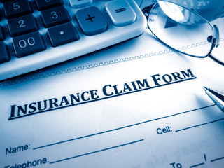 Obraz premium insurance claim form on the desk.