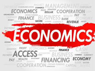 ECONOMICS word cloud, business concept