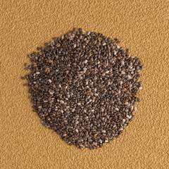 Circle of chia seeds