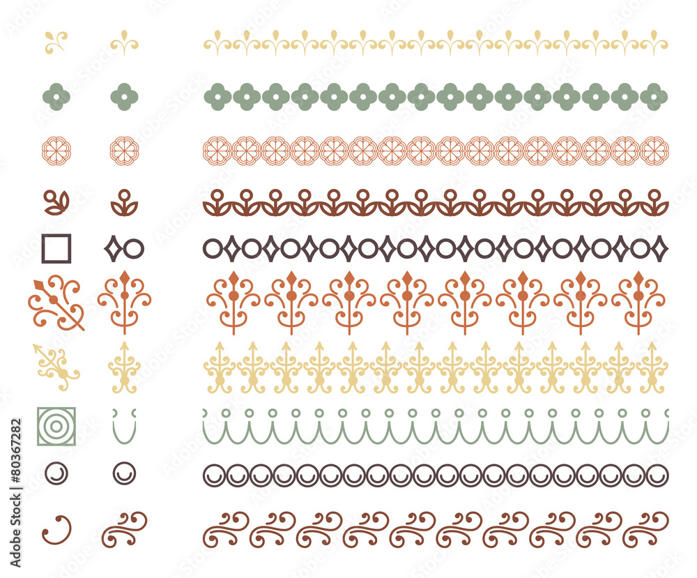 Canvas Prints repeating borders set