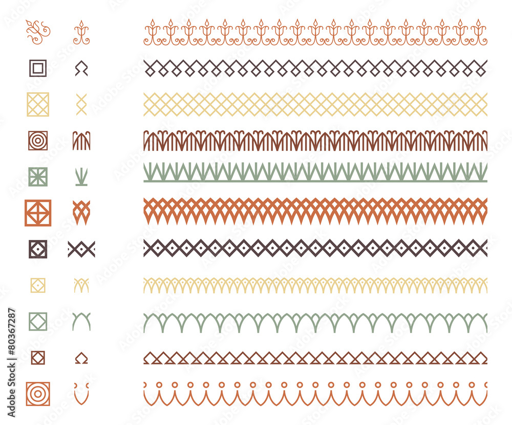 Canvas Prints repeating borders set
