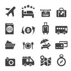 travel icon set