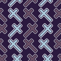 Seamless background with religious symbols