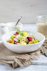 Salad with Couscous  and vegetables