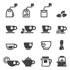 tea icon set