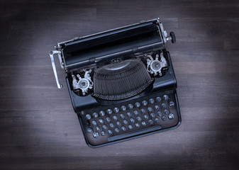 Top view of an old typewriter