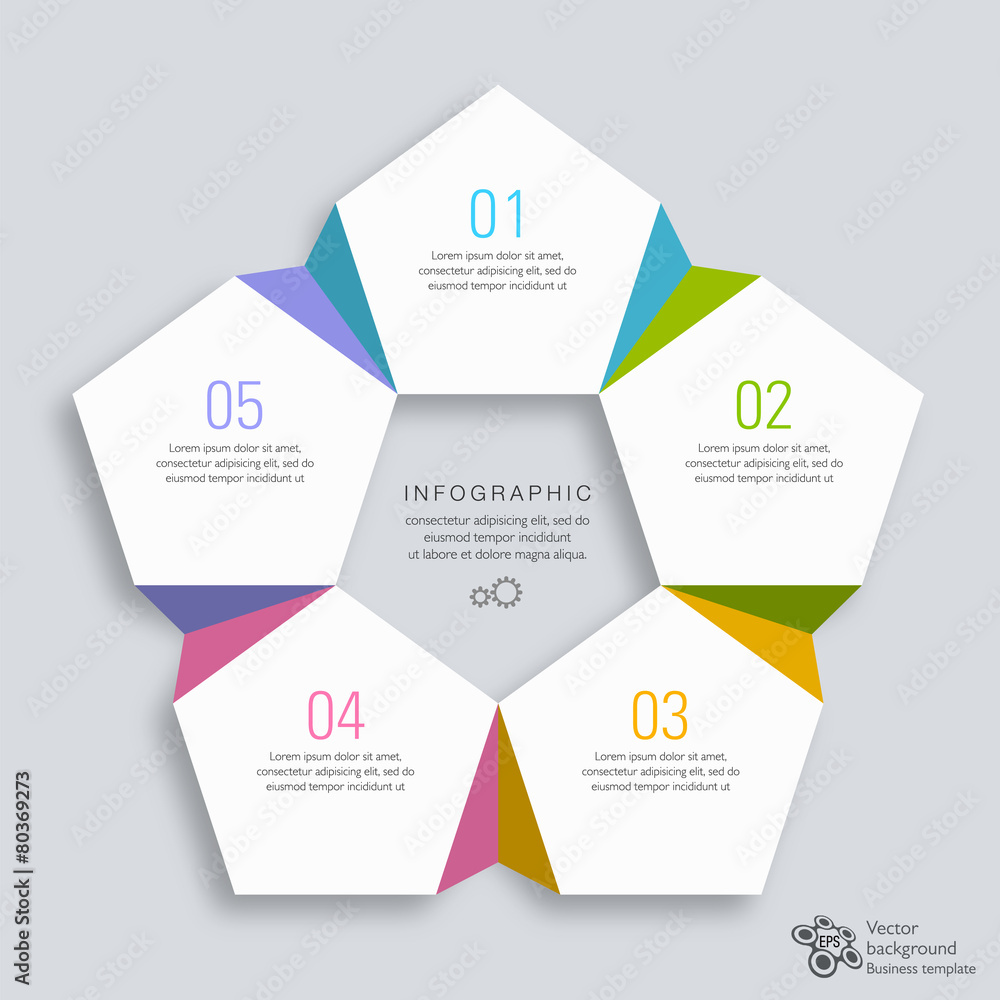 Canvas Prints infographics vector background #5-sep process