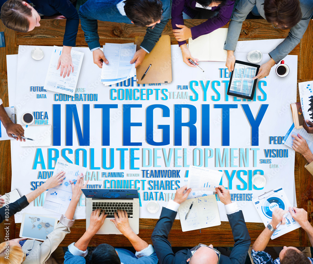Poster integrity structure service analysis value service concept