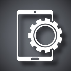 Vector tablet settings icon