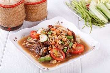 Somtum, papaya salad delicious food in thailand