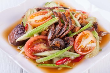 Somtum, papaya salad delicious food in thailand