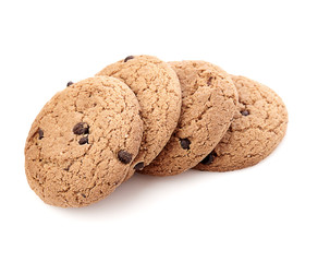 oat cookies on white background