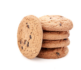 oat cookies on white background