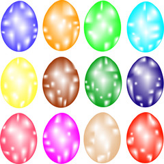 Set of decorative Easter eggs