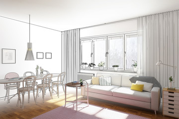 Einfache Wohnzimmereinrichtung (Planung)
