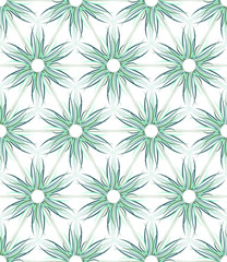 Seamless floral texture. Hexagons and triangles pattern.