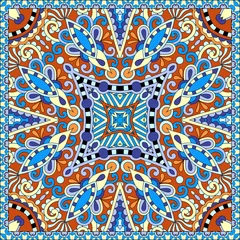 Poster Traditional ornamental floral paisley bandanna © Kara-Kotsya