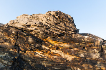 Teufelsmauer bei Thale im Sonnenuntergang