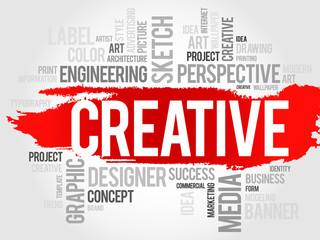 Fototapeta premium CREATIVE word cloud, business concept