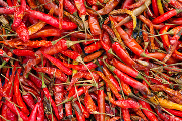 Dried Red Chilli Background