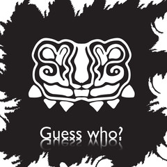 original face masks ancient gods, for tattoo and ancient amulets