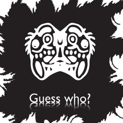 original face masks ancient gods, for tattoo and ancient amulets