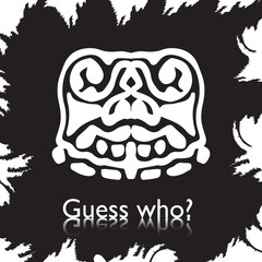 original face masks ancient gods, for tattoo and ancient amulets