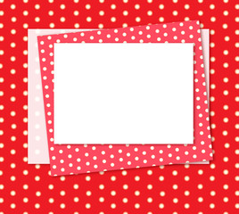 Cute frame, polka dots pattern.