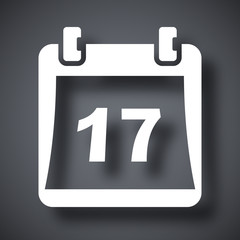 Simple calendar icon, vector illustration