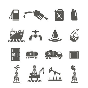 Petroleum Industry Icon Set