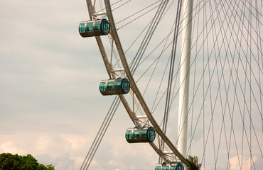 Transparent capsules of the Flyer in Singapore
