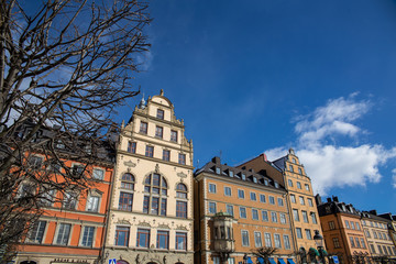 Fototapeta na wymiar Buildings in the city center of Stockholm
