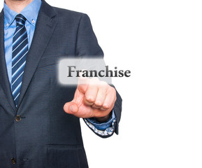 Business concept businessman pointing Franchise