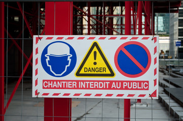 chantier interdit au public