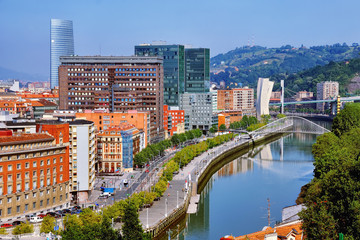 Aerial view of Bilbao - obrazy, fototapety, plakaty