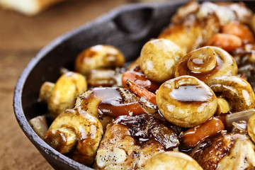 Close up of Coq Au Vin
