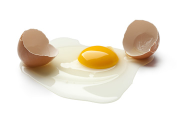 Broken raw egg