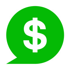 Icono simbolo dolar en comentario