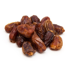 Medjool dates isolated on a white background.