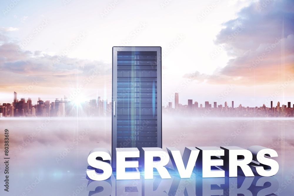 Poster composite image of servers