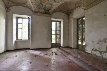 old abandoned room with window