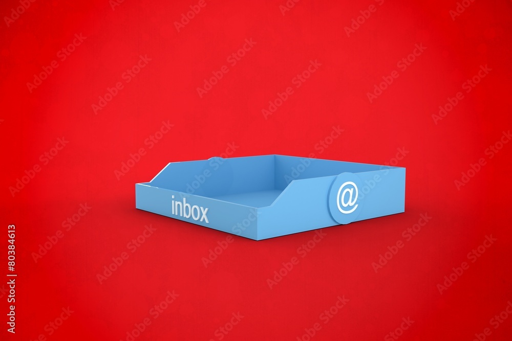 Poster Composite image of blue inbox