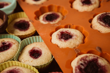 Muffins with blackberry